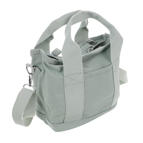 Gatuida Große Canvas Tasche Damen Vielseitige Handtasche mit Breitem Schultergurt Geräumige Umhängetasche für Arbeit Freizeit und Reisen Multifunktionale Stofftasche Grün von Gatuida