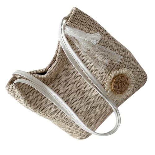 Gatuida Große Handgewebte Strohtasche Damen Schultertasche Sommer Strandtasche Leicht Vielseitig mit Großer Kapazität für Alltag Reisen und Einkauf Modischer Boho Tote Bag von Gatuida