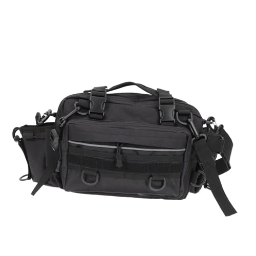 Gatuida Große Kapazität Angeltasche Herren Multifunktionale Outdoor Umhängetasche Tragbar Sportzubehör mit Mehreren Fächern und Kratzfestem Material für Camping und Angeln von Gatuida
