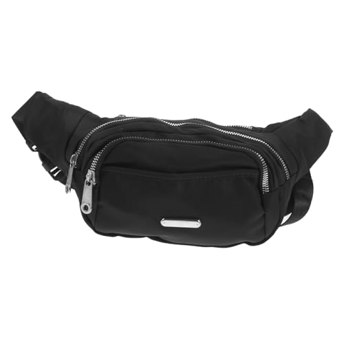 Gatuida Große Kapazität Outdoor Waist Bag Damen Verstellbare Bauchtasche mit Doppelseitigem Reißverschluss Modische Crossbody Tasche Vielseitig für Alltag und Reisen Schwarz von Gatuida