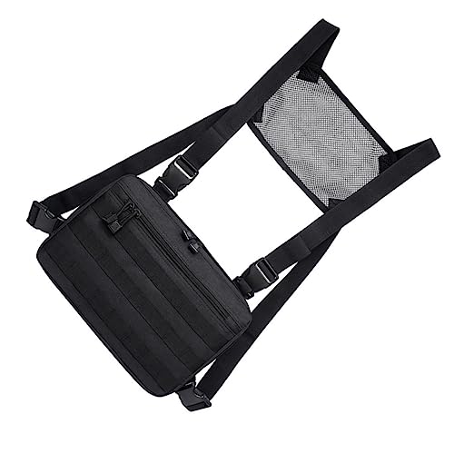 Gatuida Große Nylon Brusttasche Herren Reißfest Multifunktional Outdoor Aufbewahrungstasche für Wandern Camping Fahrrad Reisen mit Großem Fassungsvermögen Vielseitig für Smartphone von Gatuida