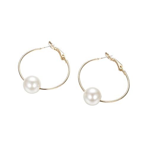 Gatuida Große Perlenohrringe für Frauen Stilvolle Moderne Ohrringe mit Sterling und Goldplattierung für Wie Geburtstagsfeiern oder Hochzeiten von Gatuida