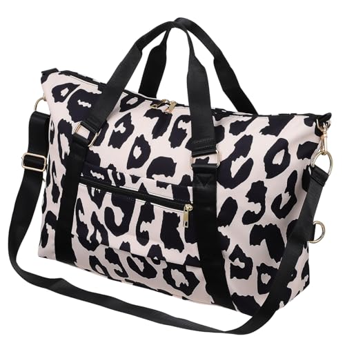 Gatuida Große Reisetasche Damen Oxford mit Kuhmuster Reißfest Multifunktional mit Tragegriffen und Verstellbarem Schultergurt Großer Stauraum für Kleidung Schuhe und Persönliche von Gatuida