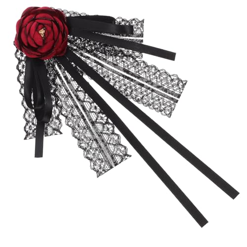 Gatuida Große Schleifenbrosche für Damen Anstecknadel für Shirts Festliche Anlässe Hochzeit und Alltag Verzierung Chiffon und Spitze von Gatuida
