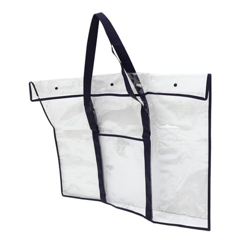 Gatuida Große Transparente Dokumentenaufbewahrungstasche mit Tragegriff PVC Kunstwerk Aufbewahrungsbeutel für Zeichnungen und Malutensilien Reißfest und Langlebig für Künstler und von Gatuida