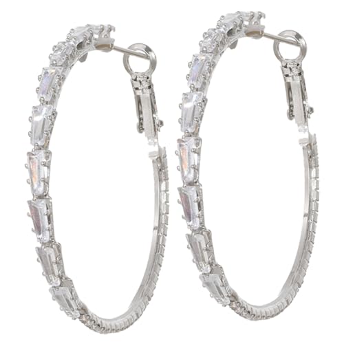 Gatuida Große Zircon Creolen Ohrringe für Damen Extravaganter Schmuck mit Elegantem Design für Alltag und Besondere Anlässe Langlebig und Hypoallergen von Gatuida