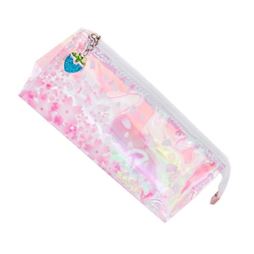 Gatuida Großes Federmäppchen mit Transparenter Glänzender Oberfläche Große Kapazität Stifttasche für Kreatives Süßes Schreibwarenetui mit Pailletten Praktisches Mäppchen für Schule und von Gatuida