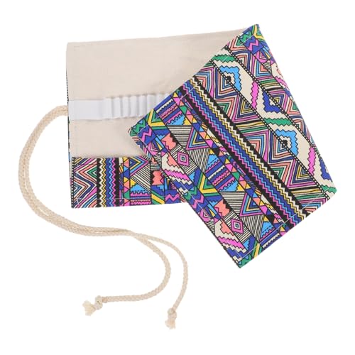 Gatuida Großes Rollmäppchen für Stifte Dekorative Stifterolle aus Weichem Strapazierfähigem Material Leichtes Tragbares Federmäppchen mit Großer Kapazität für Buntstifte und Malutensilien von Gatuida