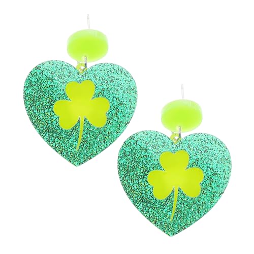 Gatuida Grüne Kleeblatt ohrringe St Patrick's Day Acryl Leichtes Hohles Design Glücksbringer Schmuck Für Frauen Festivals Feiern Partys von Gatuida