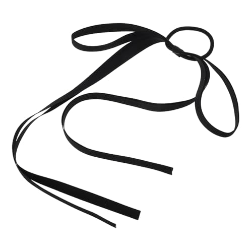 Gatuida Haargummi mit Schleife für Damen Weiches Elastisches Haarschmuck Accessoire Vielseitig Verwendbar Bequem und Sicher Passend für Dünnes Haar Leichter Satin Haarband in Schwarz von Gatuida