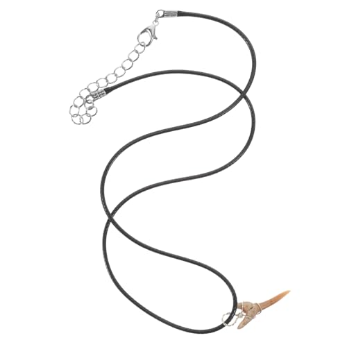 Gatuida Haifischzahn Halskette für Männer und Frauen Einzigartiger Anhänger aus Natürlichem Kristall mit Silberschnur Leicht und Bequem Retro Stil als für Freunde und Familie von Gatuida