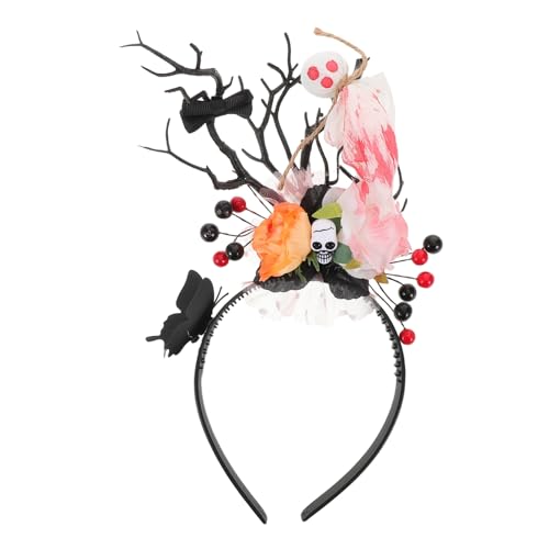 Gatuida Halloween Haarreif mit Geweih Geist und Leichter Kostüm Haarschmuck für Party Cosplay und Fest Einzigartiges Mexikanisches Day Of The Dead Accessoire Breit Komfortabel und von Gatuida