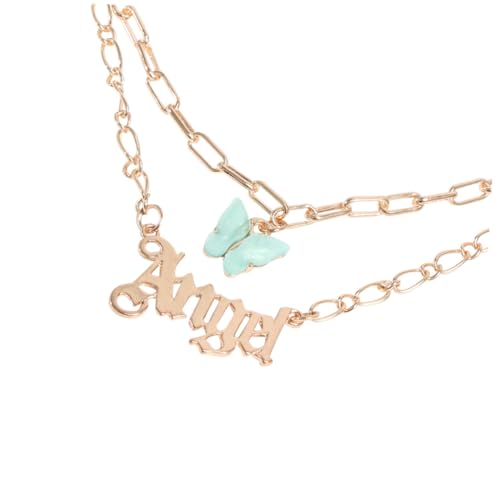 Gatuida Halskette Damen mit Doppelschicht Anhänger Engelsform Mehrlagige Kette für Stilvolle Outfits Langlebig und Kreativ Gestaltet Gatuida Halskette Damen mit Doppelschicht Anhänger Engelsform Mehrlagige Kette für Stilvolle Outfits Langlebig und Kreativ Gestaltet von Gatuida