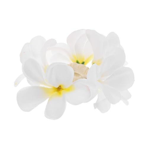 Gatuida Hawaiian Plumeria Haargummis für und Mädchen Elastische Weiche Haarbänder Elegantem Weiß Haaraccessoire für Hochzeiten Strandurlaube und Besondere Anlässe von Gatuida