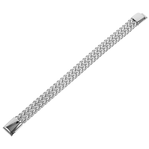Gatuida Herren Armband mit Stabilem Lock Clasp Punkiger Hip Hop Bangle Verstellbare Handkette mit Einfachem Kreativem Design Rostfrei und Langlebig Modisches Personality Schmuckstück von Gatuida