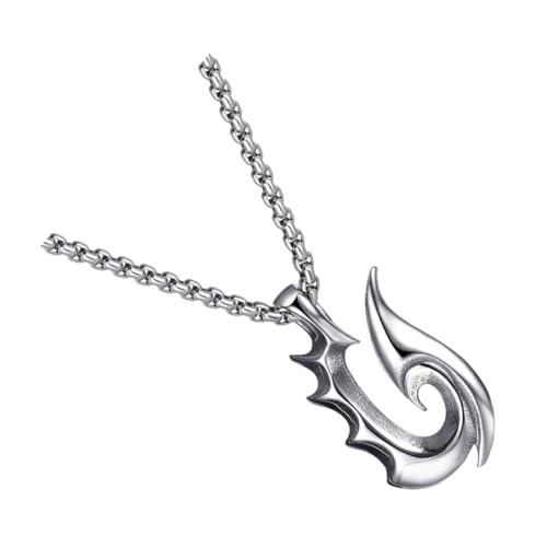Gatuida Herren Edelstahlkette mit Flammenanhänger Hip Hop Nackenkette für Männer Langlebig und für Partys und Street Fashion Individuelles Design für Gatuida Herren Edelstahlkette mit Flammenanhänger Hip Hop Nackenkette für Männer Langlebig und für Partys und Street Fashion Individuelles Design für von Gatuida