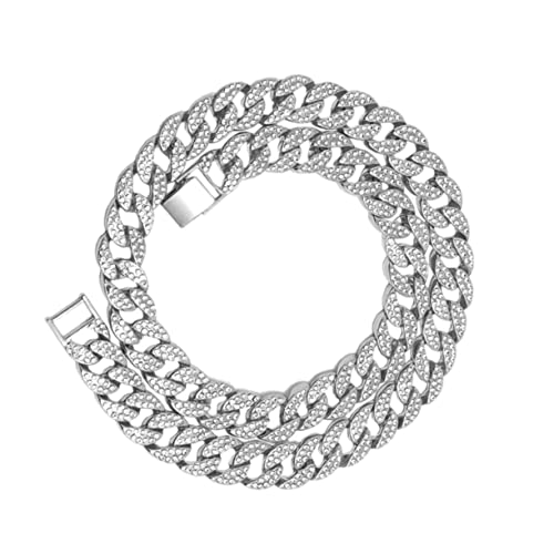 Gatuida Herren Halskette Legierung mit Strass Kubanische Nackenkette für Hip Hop Fans Modischer Schmuck für Partys und Besondere Anlässe als Gatuida Herren Halskette Legierung mit Strass Kubanische Nackenkette für Hip Hop Fans Modischer Schmuck für Partys und Besondere Anlässe als von Gatuida