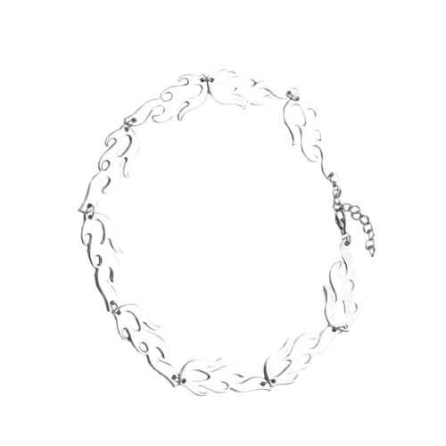 Gatuida Herren Halskette mit Flammenmuster Hip Hop Kette Silber für Partys und Besondere Anlässe für Männer Gatuida Herren Halskette mit Flammenmuster Hip Hop Kette Silber für Partys und Besondere Anlässe für Männer von Gatuida