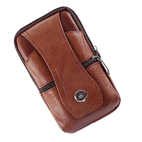 Gatuida Herren Hüfttasche Hochwertigem Rindsleder Multifunktionale Wasserfeste Handytasche mit Robustem Reißverschluss und Elegantem Design Braun Lagig mit Aufhängung Gatuida Herren Hüfttasche Hochwertigem Rindsleder Multifunktionale Wasserfeste Handytasche mit Robustem Reißverschluss und Elegantem Design Braun Lagig mit Aufhängung von Gatuida