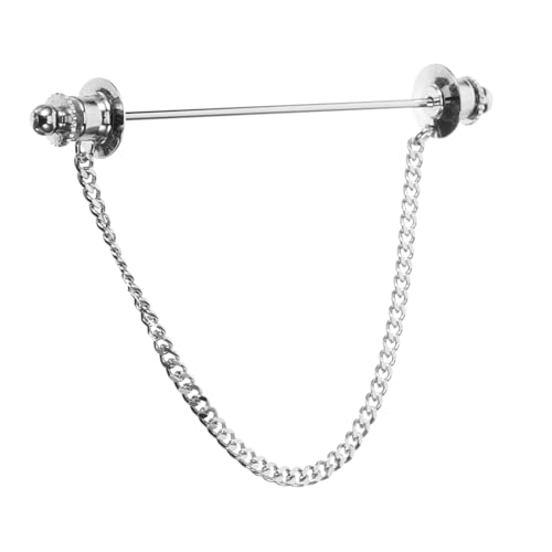 Gatuida Herren Krawattennadel mit Kette Dekorative Kragennadel Metall Hemdbrosche für Anzug Vielseitige Krawattenklammer für Männer Elegant und Praktisch von Gatuida