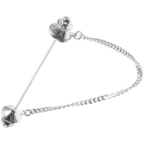 Gatuida Kragennadel Herren Metall Krawattennadel mit Kette Klassische Broschennadel für Hemden Anstecknadel für Formelle Anlässe Modisches Design von Gatuida