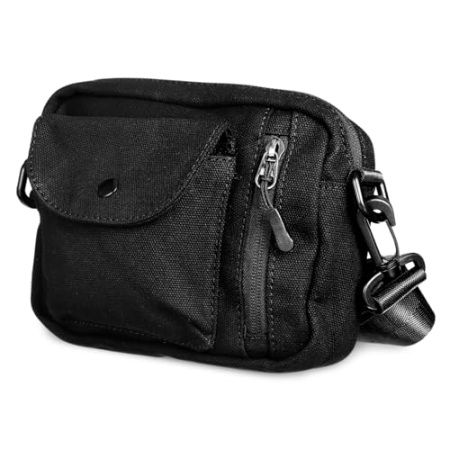 Gatuida Herren Messenger Bag Canvas Schultertasche Verstellbar Praktisch Robust für Schule Reise Outdoor Alltag von Gatuida