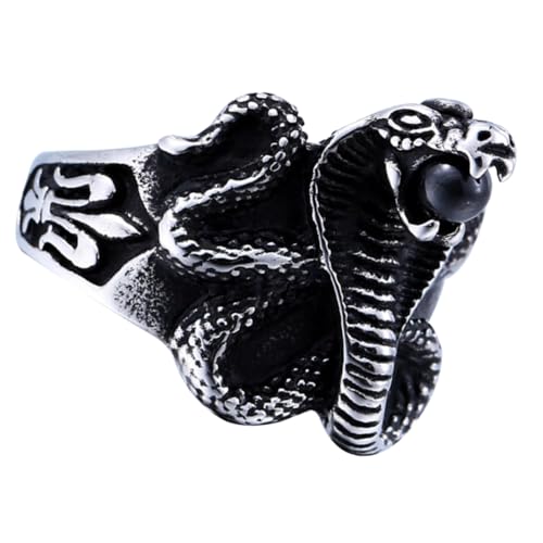 Gatuida Herrenring mit Coolem Schlangen Design Langlebig und Hautfreundlich Modischer Statement Schmuck für Alltag Partys Halloween und Besondere Anlässe von Gatuida