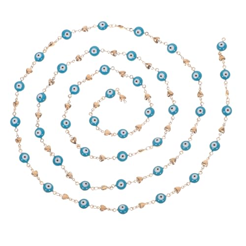 Gatuida Herz Böser Blick Ketten Halskette DIY Kupfer Perle Link Kabel Kette Für Frauen Halskette Fußkettchen Schmuck Machen Erkenntnisse 1m von Gatuida