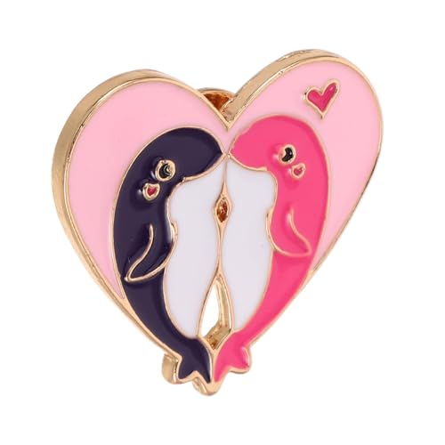 Gatuida Herzförmiger Brosche Pin Süßer Metall Emaille Anstecker für Kleidung Schmuck Rucksack Hut Schal Deko für Anlässe von Gatuida