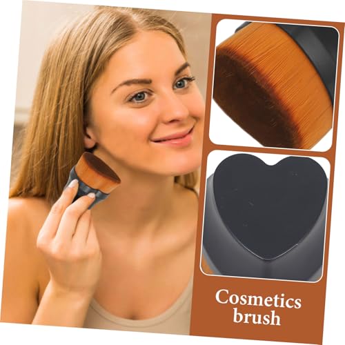 Gatuida Herzförmiger Foundation Pinsel für Flüssiges Make Up Dichte Weiche Borsten Vielseitiger Make Up für Damen Kompakter Leichter Gesichtspinsel zum Mischen und Konturieren von Gatuida