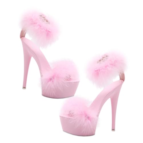 Gatuida High Heeled Sandals Damen Sommer Sandaletten mit Hohem Absatz Langlebig Rutschfest Modisch und Komfortabel Geeignet für Alltag und Besondere Anlässe Zufällige Farbe von Gatuida