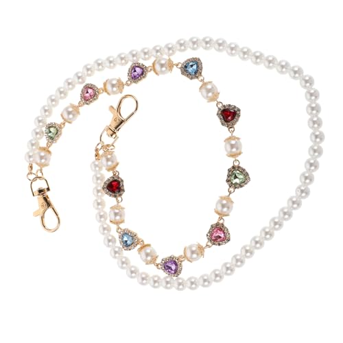 Gatuida Hip Chain für Damen mit Farbigen Strassherzen und Perlen Taillenkette im Hip Hop Stil Modisches Schmuckaccessoire für Party Bühne und Freizeit Vielseitig Kombinierbar zu Jeans und von Gatuida