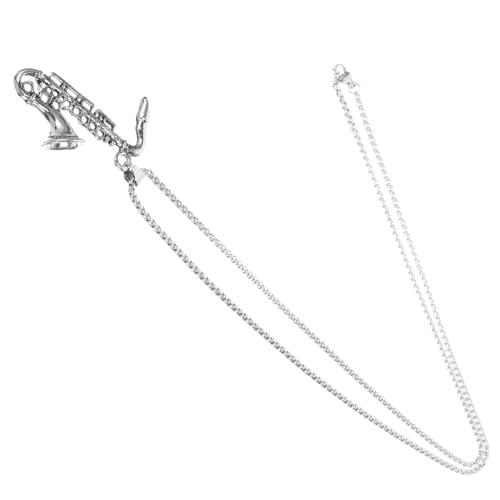 Gatuida Hip Hop Saxophon Anhänger Halskette Damen Charm Kette aus Rostfreiem Leichter Musik Schmuck für Party und Alltag Geschenkidee für Frauen von Gatuida