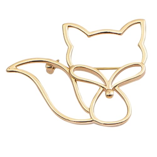 Gatuida Hollow Fox Brooch Pin für Frauen Anstecknadel Metall für Kleidung Schals und Anzüge Hochwertige Brosche für Besondere Anlässe und Tägliche Dekoration von Gatuida
