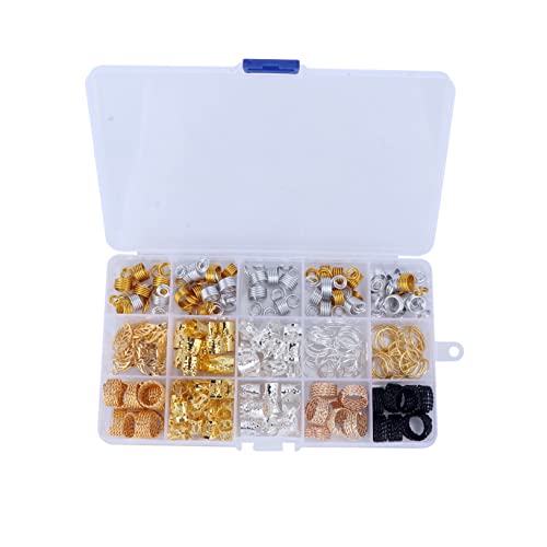 Gatuida Hollow Out Dreadlocks Haarschmuck Set Metall Haarmanschetten und Zöpfe Zubehör für und Männer Langlebige und Rostfreie Haarschmuck Ringe für Festivals und Partys von Gatuida