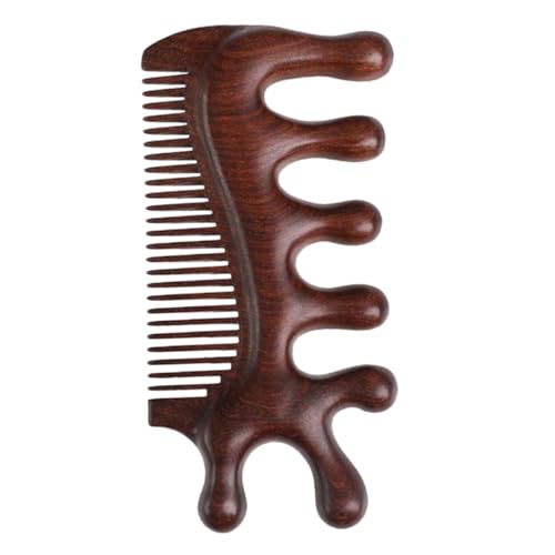 Gatuida Holzkamm Mit Breiten Zähnen Für Kopfhautmassage Entwirrungskamm Aus Holz Für Dickes Und Lockiges Haar Ergonomisch Designede Massagekamm Für Frauen von Gatuida