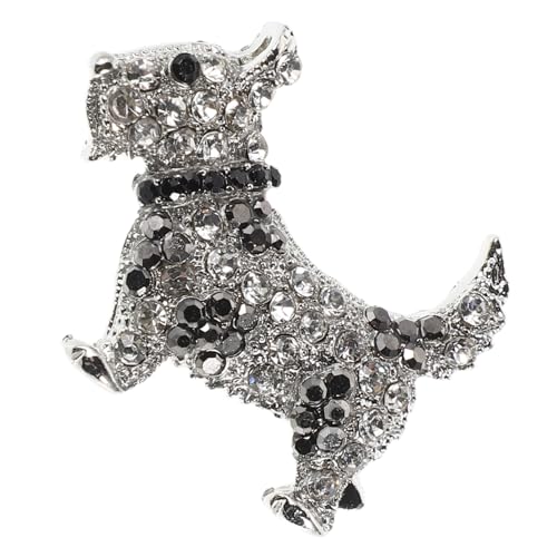 Gatuida Hübsche Hund Brosche Legierung mit Funkelnden Strasssteinen für Damen Süße Cartoon Tierbrosche für Kleidung Rucksäcke Hüte Valentinstag von Gatuida