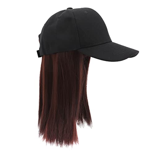 Gatuida Integrierte Mütze Perücke für Damen Modischer Hut mit Geraden Haaren Make Up Zubehör Bequem und Elegant für Fotoshootings und Alltagsmode von Gatuida