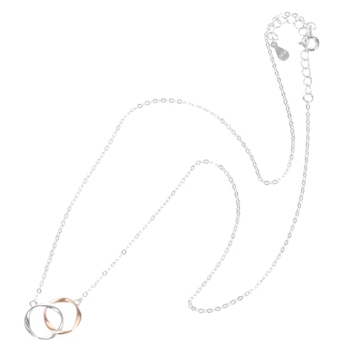 Gatuida Interlocking Circle Necklace für Frauen Verstellbare Halsschmuck Halskette für Mutter und Tochter Geschenkwahl Geburtstag oder Muttertag Langlebig und Praktisch von Gatuida