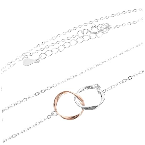 Gatuida Interlocking Circle Pendant Necklace für Frauen Kreative Ring Halskette als Mutter Tochter Muttertag oder Geburtstag Eleganter Schmuck für von Gatuida