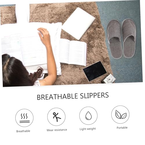 Gatuida Japanische Faltbare Reisehausschuhe Leinen Obermaterial Leicht Waschbar Rutschfest Platzsparend für Hotel Zuhause Alle Jahreszeiten Unisex Bequem und Tragbar von Gatuida