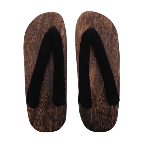 Gatuida Japanische Holzclogs Herren Sandalen Retro Stil Holzpantoletten Klassisch Robust für Innen und Außen Cosplay Schuh von Gatuida