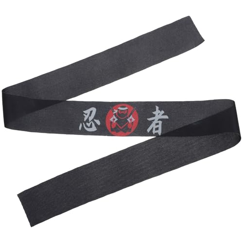 Gatuida Japanisches Stirnband für Karate und Sport Atmungsaktives Wiederverwendbares Chef Stirnband mit Dekorativem Ninja Druck für Männer und Frauen für Yoga Laufen und von Gatuida