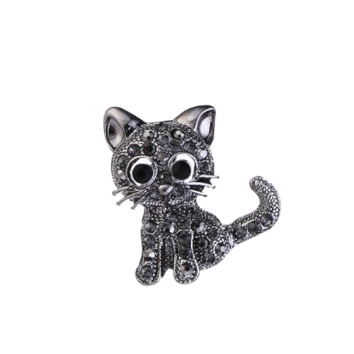Gatuida Katzenbrosche mit Strass Süße Cartoon Brosche für Kleidung Taschen Schals Stilvolles Accessoire für Partys Hochzeiten und Alltag von Gatuida