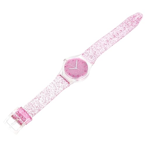 Gatuida Kinderuhr Glitzernd Transparent Bunt Kreative Quarzuhr mit Einstellbarem Armband für Mädchen Geschenk Schulgebrauch von Gatuida