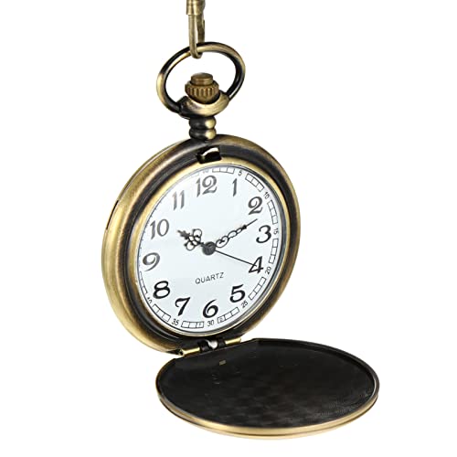 Gatuida Vintage Taschenuhr Mit Kette Quarz Antik Große Hängende Uhr Für Damen Und Herren Für Geburtstag Und Jahrestag von Gatuida