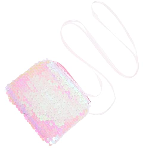 Gatuida Pailletten Geldbörse mit Schultergurt für Mädchen Kleine Münzgeldbörse Umhängetasche für Partys und Ausflüge Reißverschluss Praktisch und Bruchfest von Gatuida