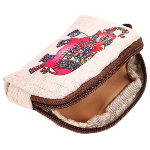 Gatuida Kleine Damen Geldbörse aus Baumwolle und Leinen mit Reißverschluss Cartoon-münzfach Tragbare Schlüssel Kartenbörse für Mädchen Vielseitige Münztasche für Alltag und Reisen von Gatuida