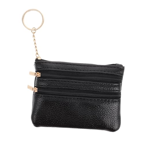 Gatuida Kleine Damen Geldbörse aus Echtem mit Reißverschluss Kompaktes Portemonnaie für Schlüssel Karten und Führerschein Weicher Schlüsselhalter Vielseitiges Portmonee für Frauen von Gatuida