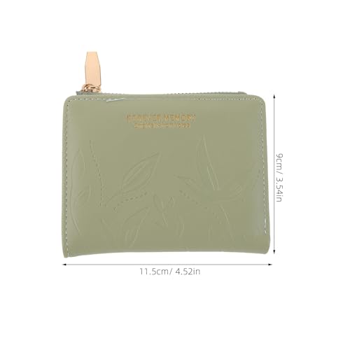 Gatuida Kleine Geldbörse für Damen: Zweifach gefaltetes Leder – Kompakte, süße Geldbörse mit Münzfach und Reißverschluss – Geschenkideen für Teenager-Mädchen und Damen von Gatuida